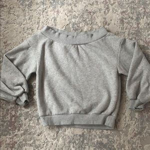 Off The Shoulder - Gray Sweater